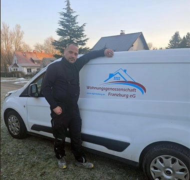 Handwerker bei der WG Franzburg